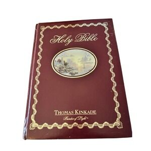 Thomas Kinkade Painter of Light Holy Bible NKJV Burgundy Hardcover Thomas Nelson
